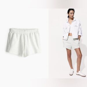 🌿H&M women’s light grey melange sweatshorts, size Large🌿